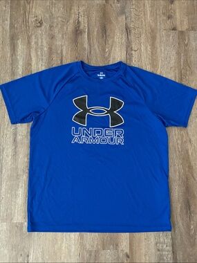 Under Armour Royal Blue Tee with Black & White Logo